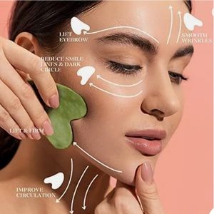 BAIMEI Jade Roller & Gua Sha Face Roller Facial Beauty Roller Skin Care Tools